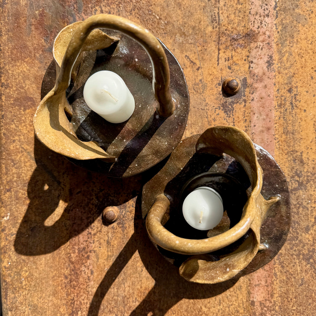 Stoneware Kelp Candle Holder