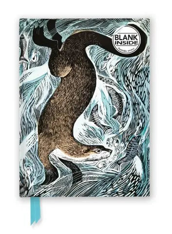 Fishing Otter Foiled Notebook - Blank