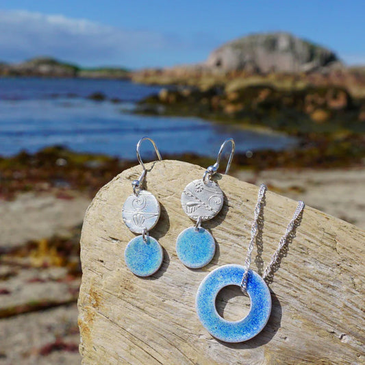 Memories of the Beach Earrings - Blue
