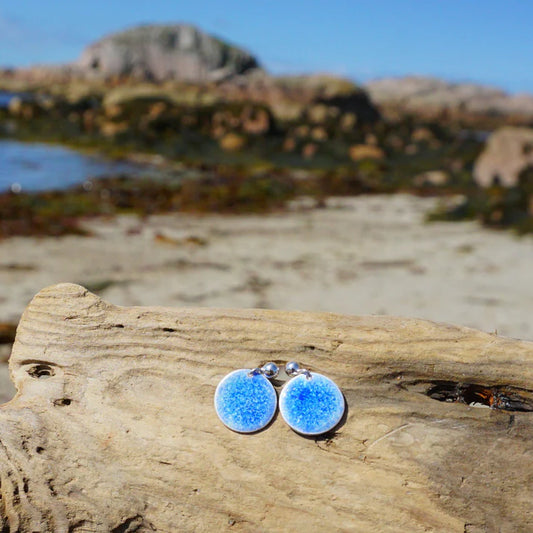 Memories of the Beach Stud Earrings - Blue