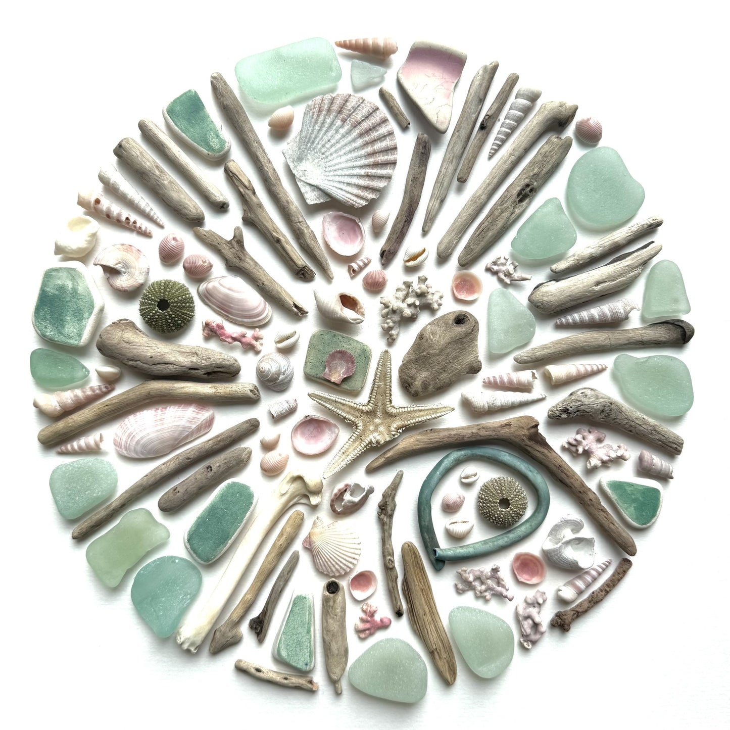 Shadow Box (Medium) - Seafoam, Sea Glass and Mearl