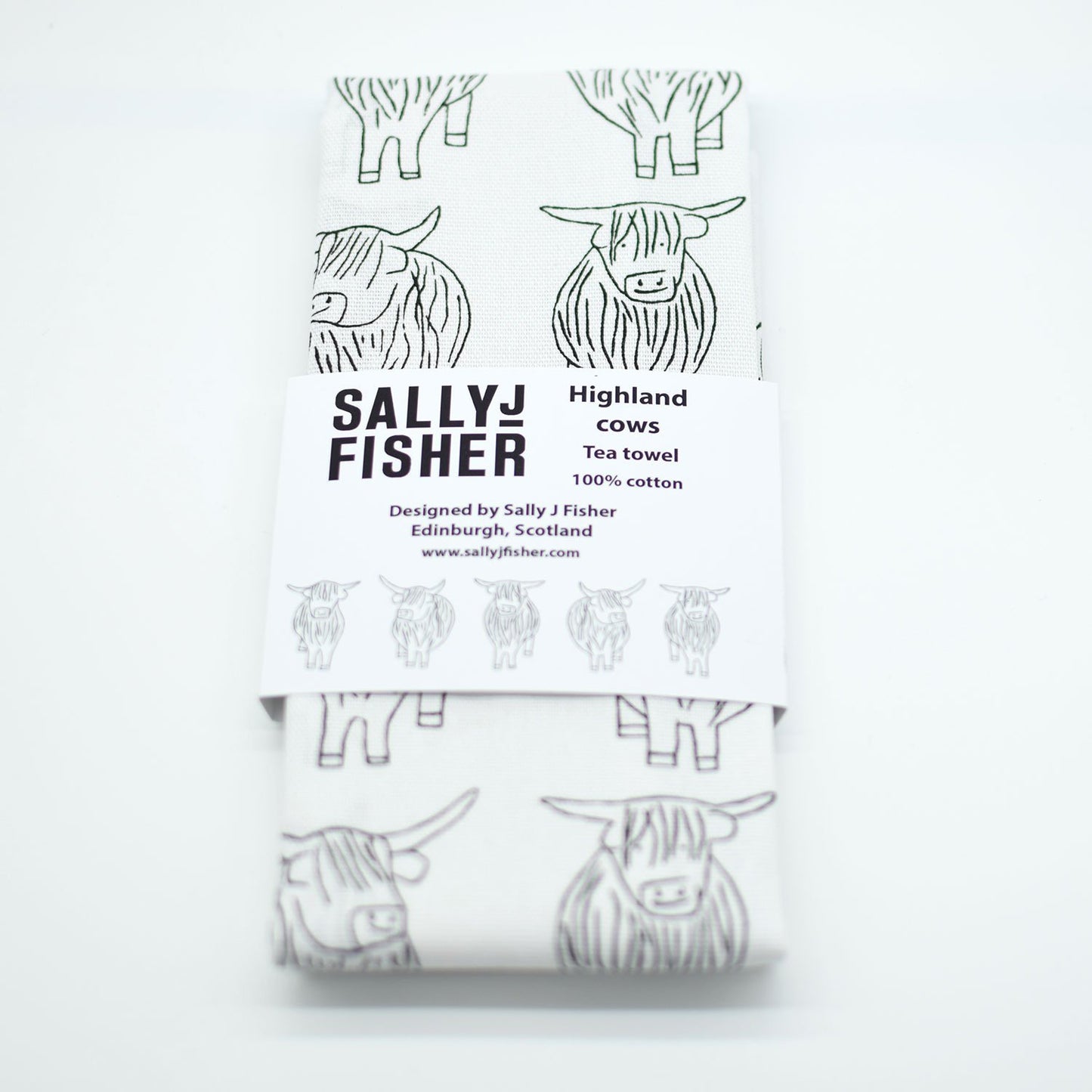 Highland Cow Tea Towel