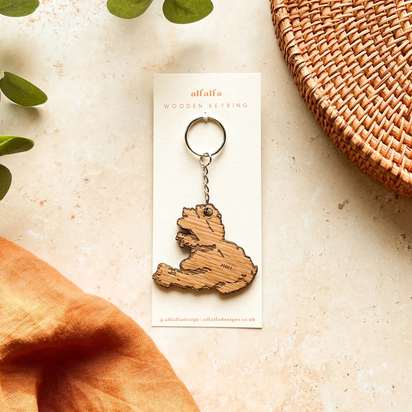 Isle of Mull Wooden Keyring