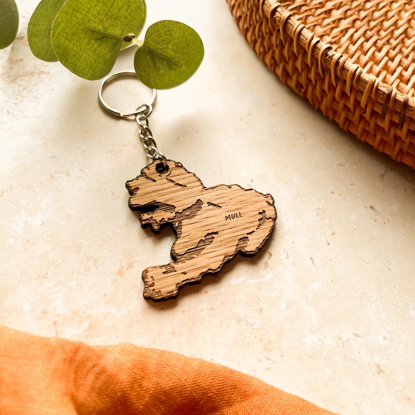 Isle of Mull Wooden Keyring