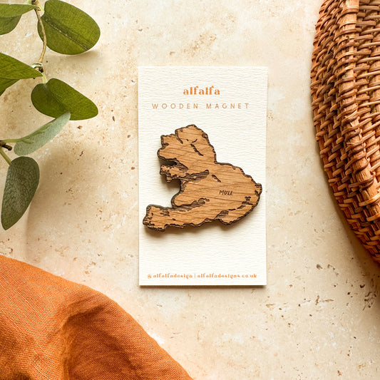 Isle of Mull Wooden Fridge Magnet