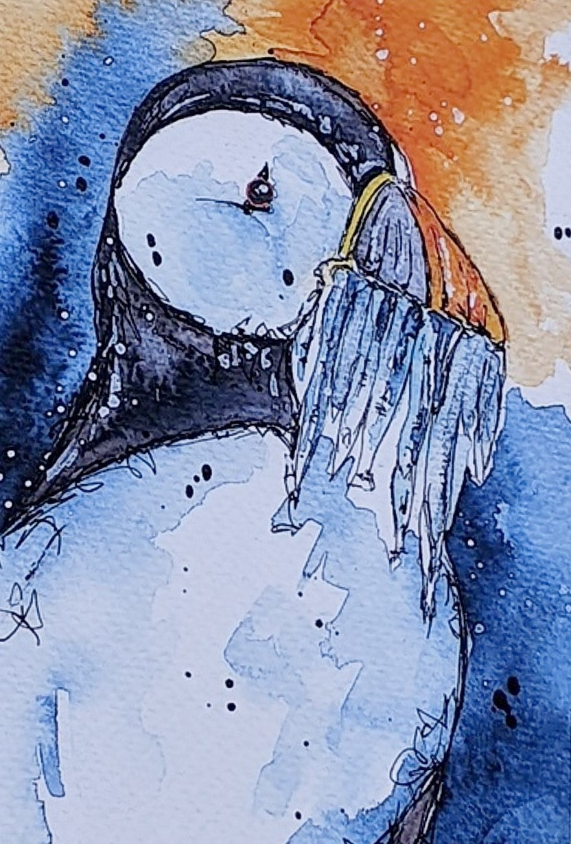 Puffin with Supper - Print