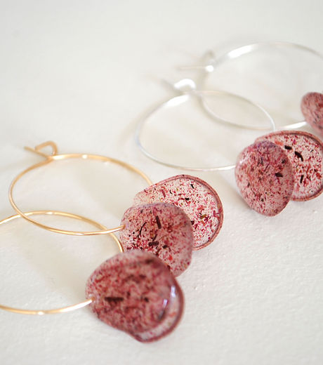 Sterling Silver Seaweed Bead Earrings