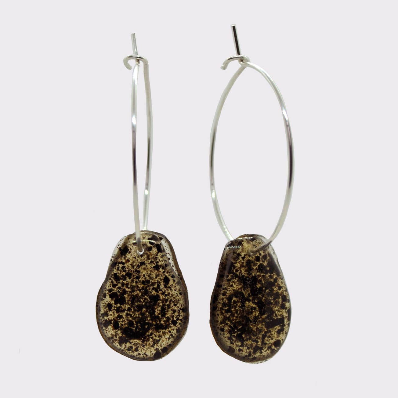 Sterling Silver Seaweed Bead Earrings