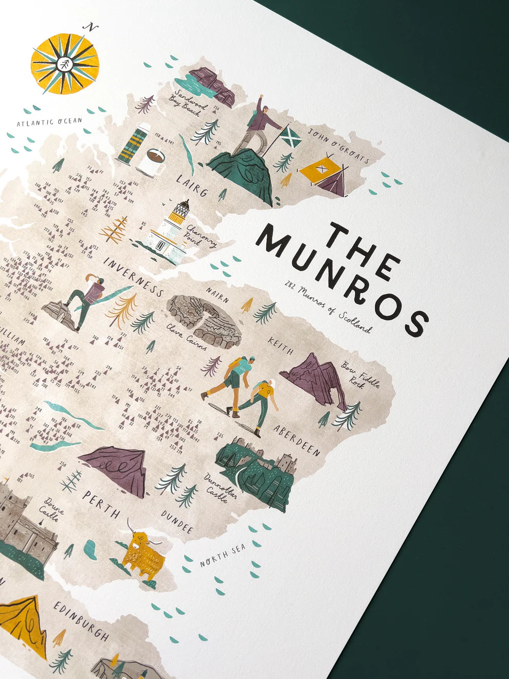 The Munro's Scotland Map - A2 Print