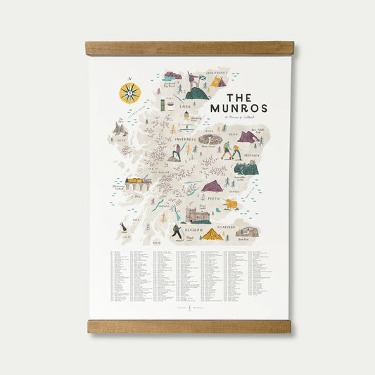 The Munro's Scotland Map - A2 Print