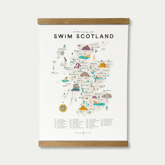 Swim Scotland Map - A3 Print