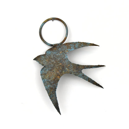 Tin Swallow with Verdigris