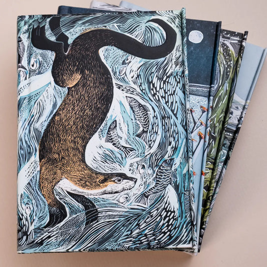 Fishing Otter Foiled Notebook - Lined