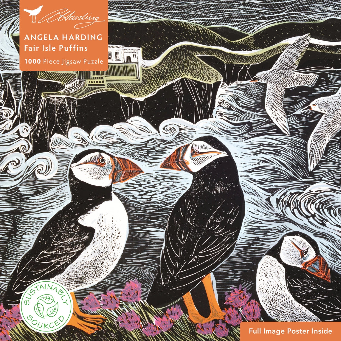 Fair Isle Puffins Puzzle - Angela Harding