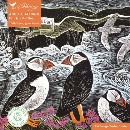 Fair Isle Puffins Puzzle - Angela Harding