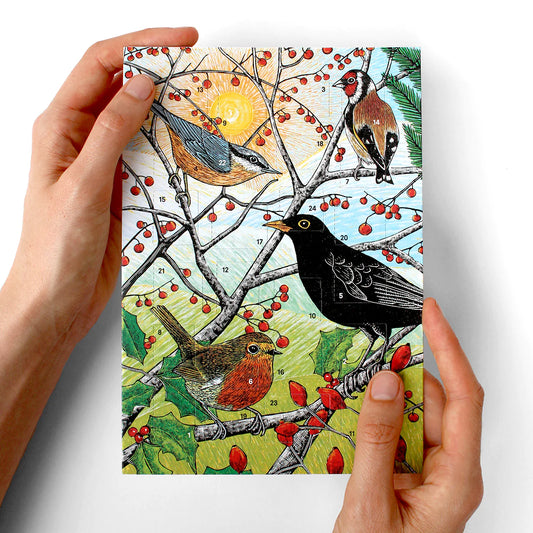 Advent Calendar Greetings Card - Bird and Badger Designs