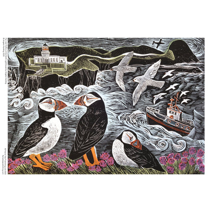 Fair Isle Puffins Puzzle - Angela Harding