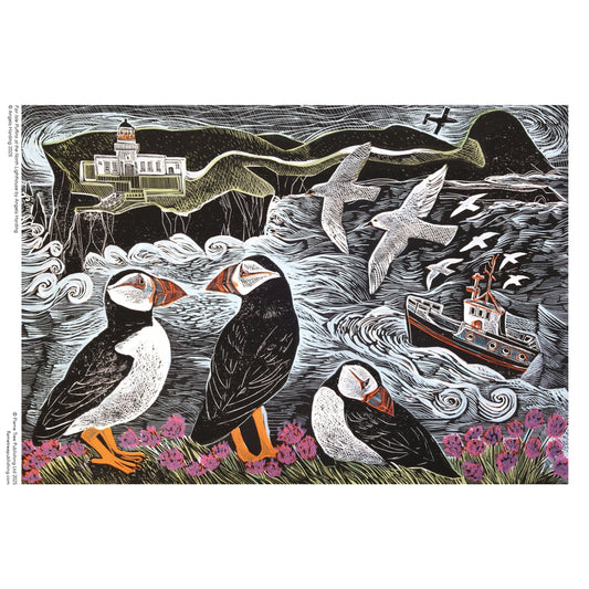 Fair Isle Puffins Puzzle - Angela Harding