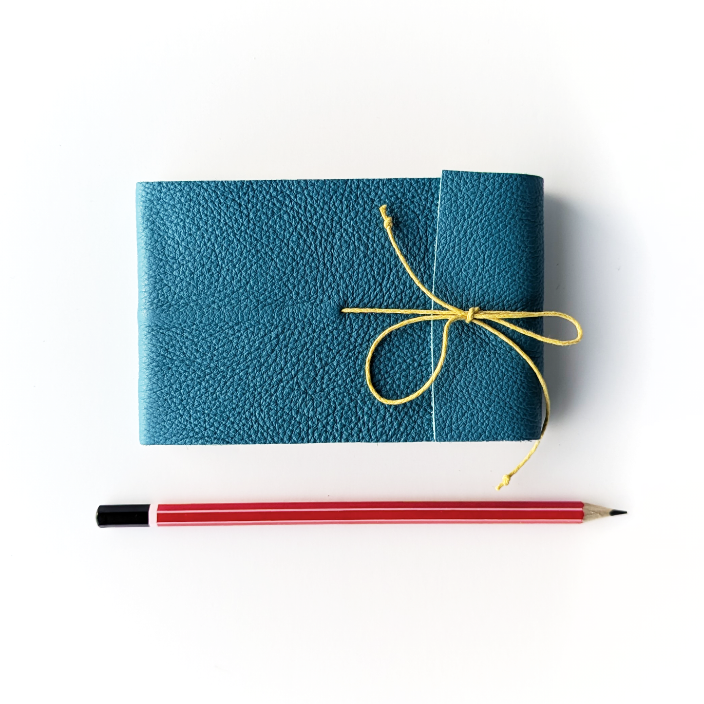 Reclaimed Leather Bound Sketchbook - Turquoise