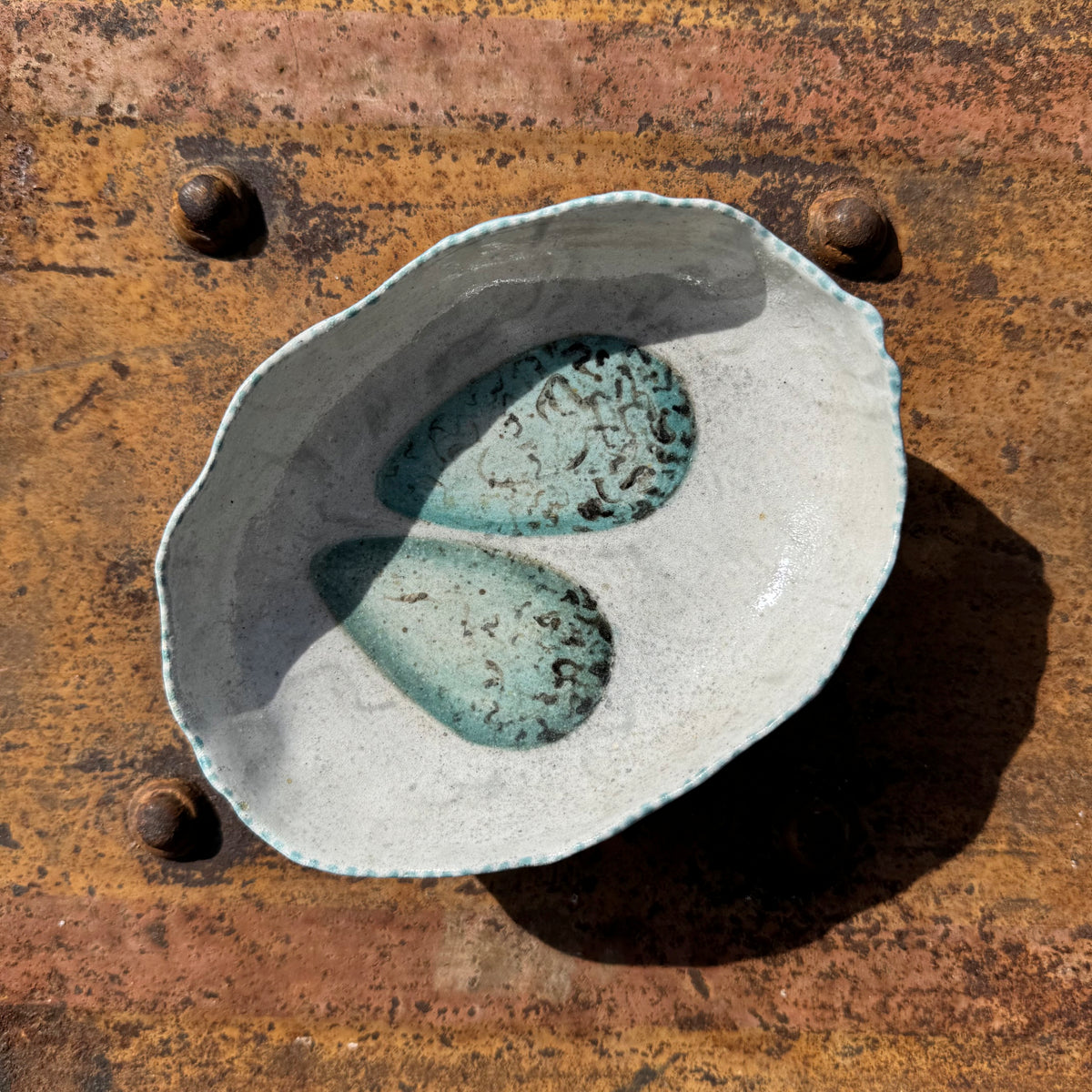 Lunga Rock Bowl - Two Guillemot Eggs