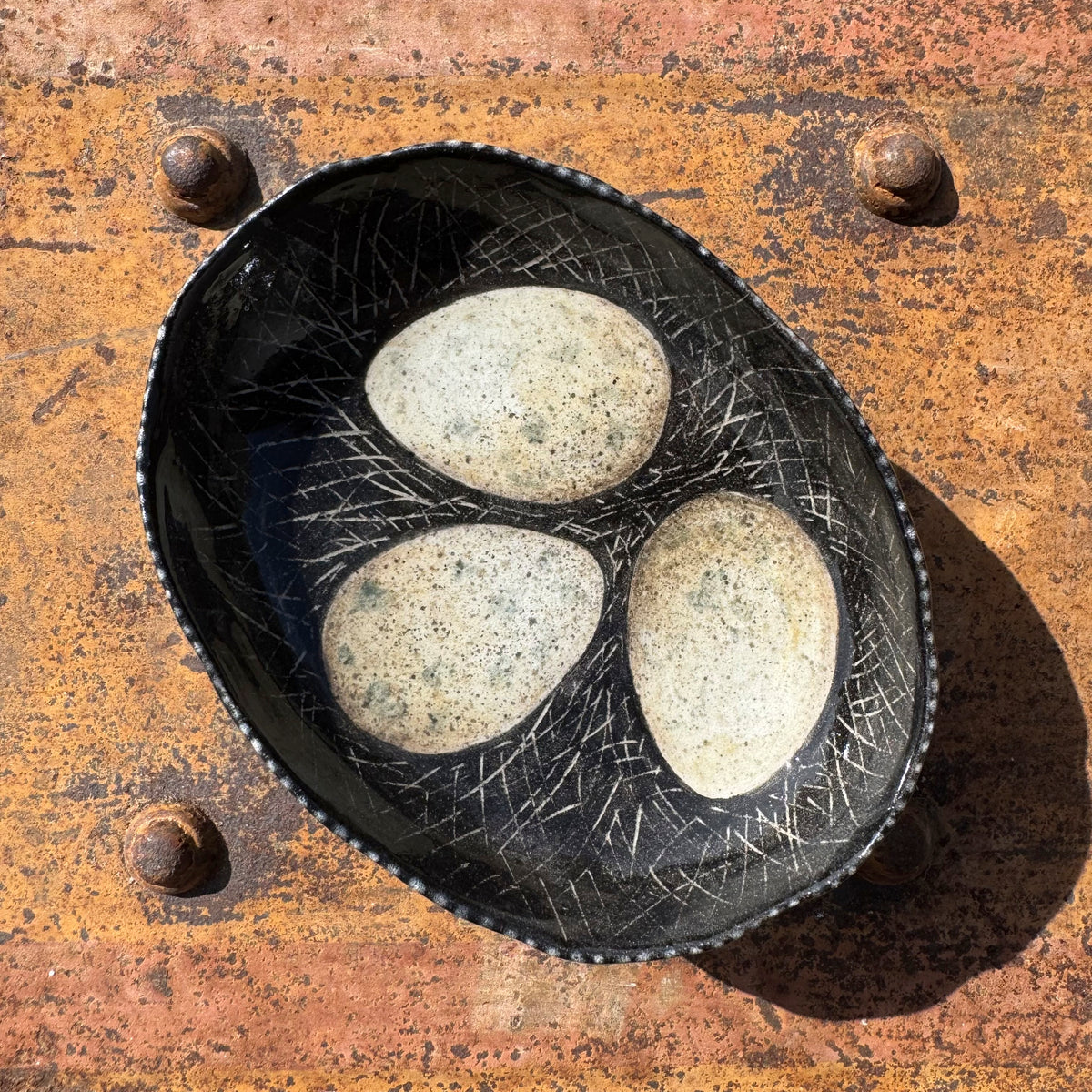Lunga Rock Bowl - Three Kittiwake Eggs