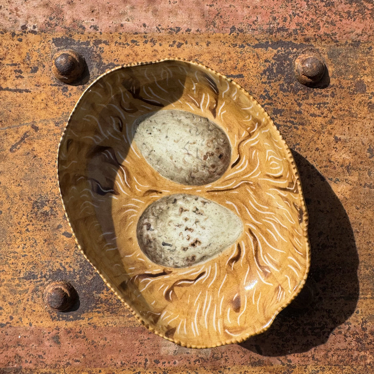 Lunga Rock Bowl - Two Skua Eggs - RESERVED