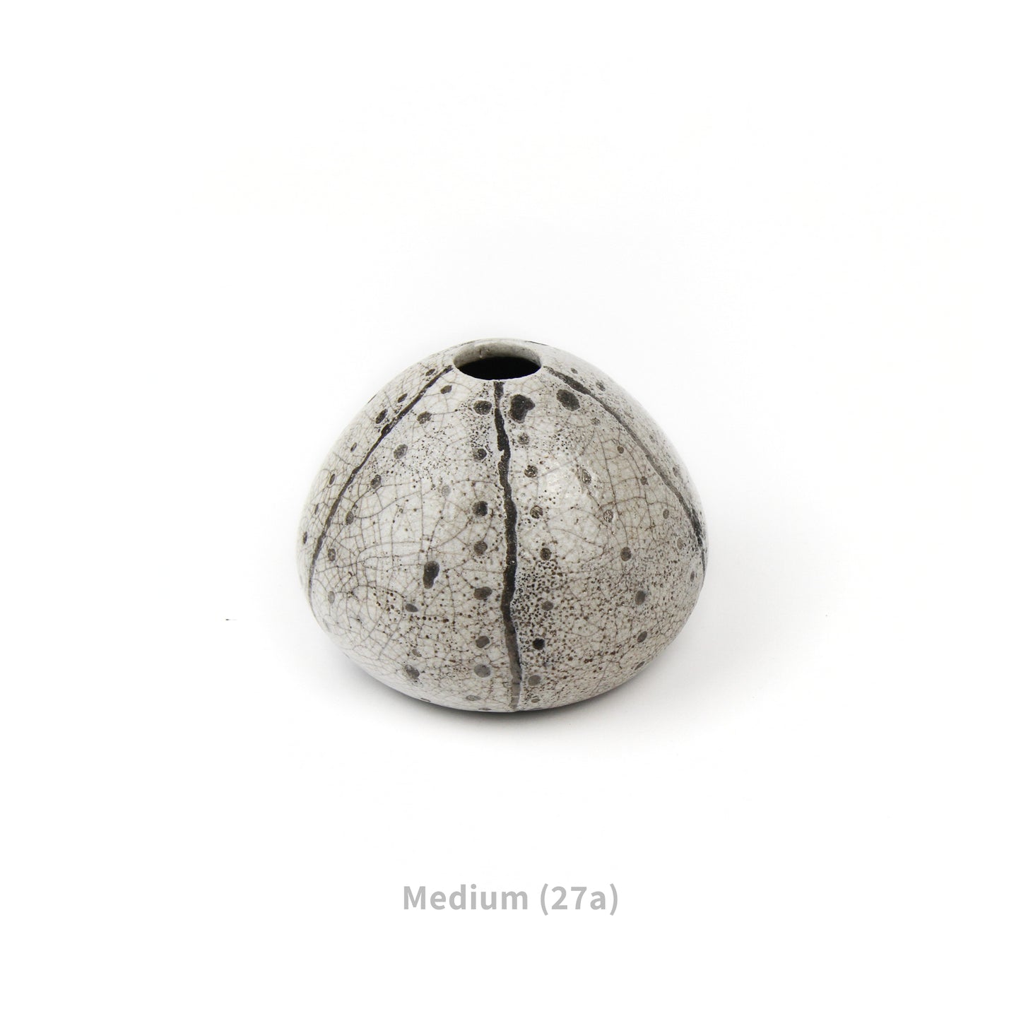 Raku Sea Urchins - Black and White