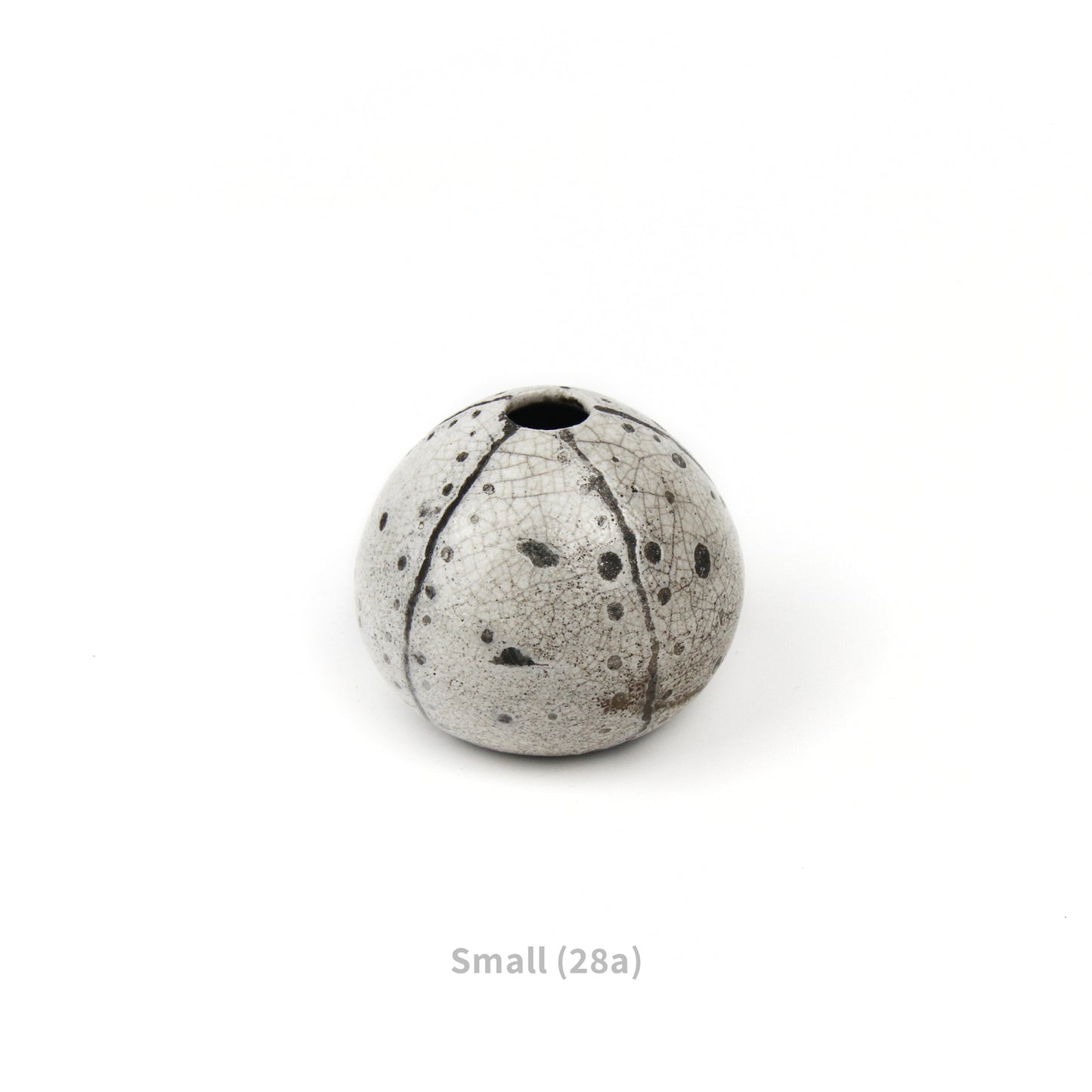 Raku Sea Urchins - Black and White