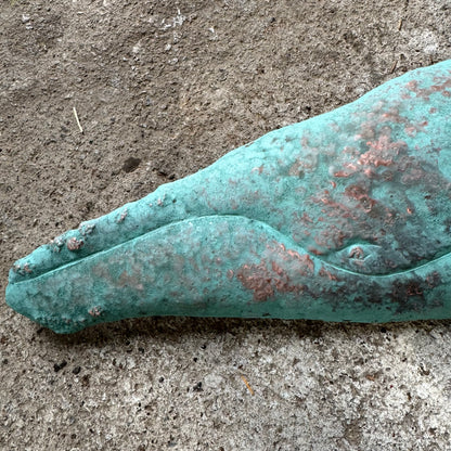 Copper Humpback Whale - Verdigris Finish