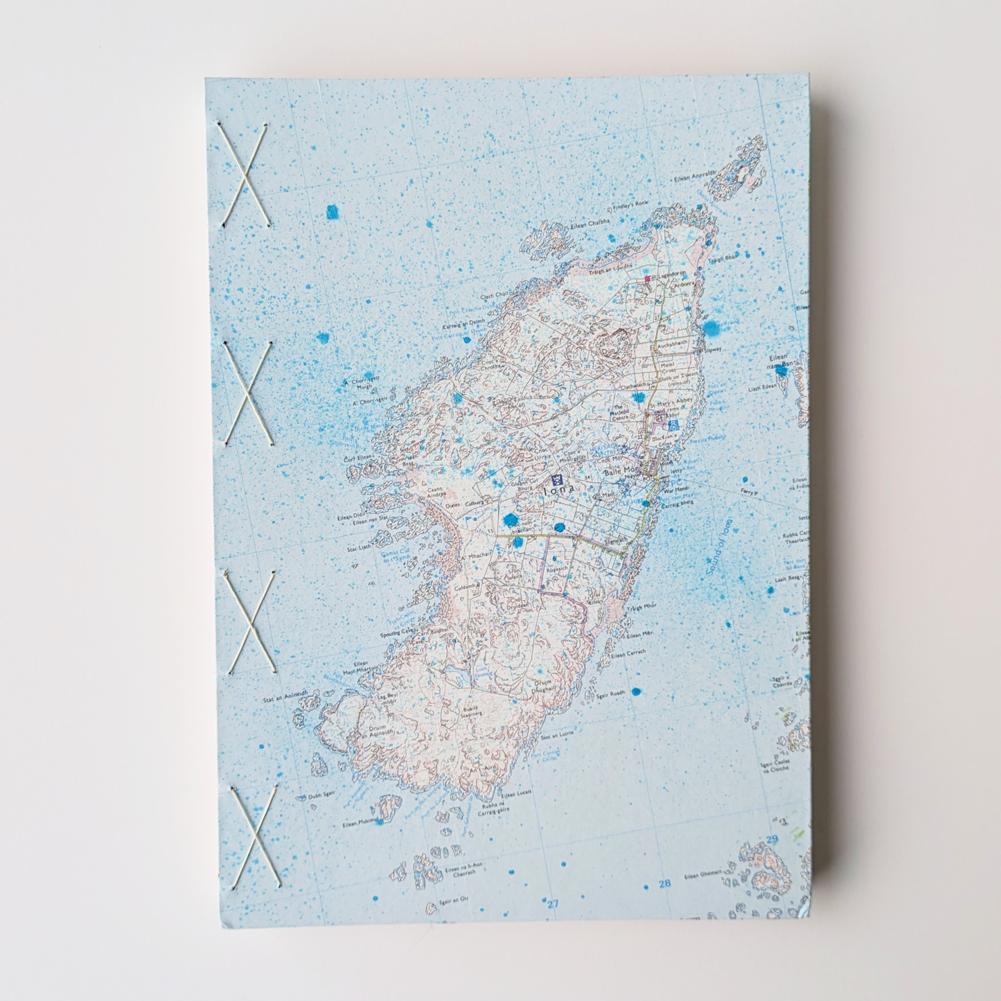 A4 Map Covered Notebook - Iona