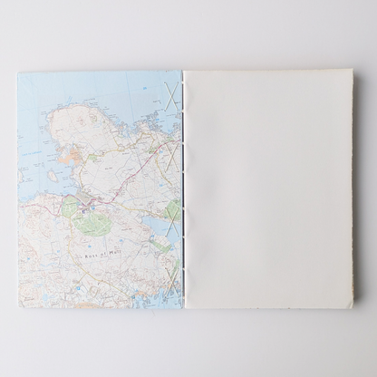 A4 Map Covered Notebook - Iona