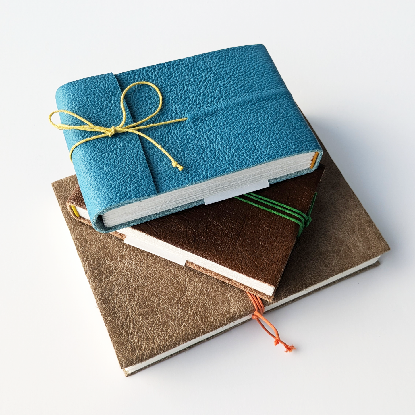 Reclaimed Leather Bound Sketchbook - Turquoise