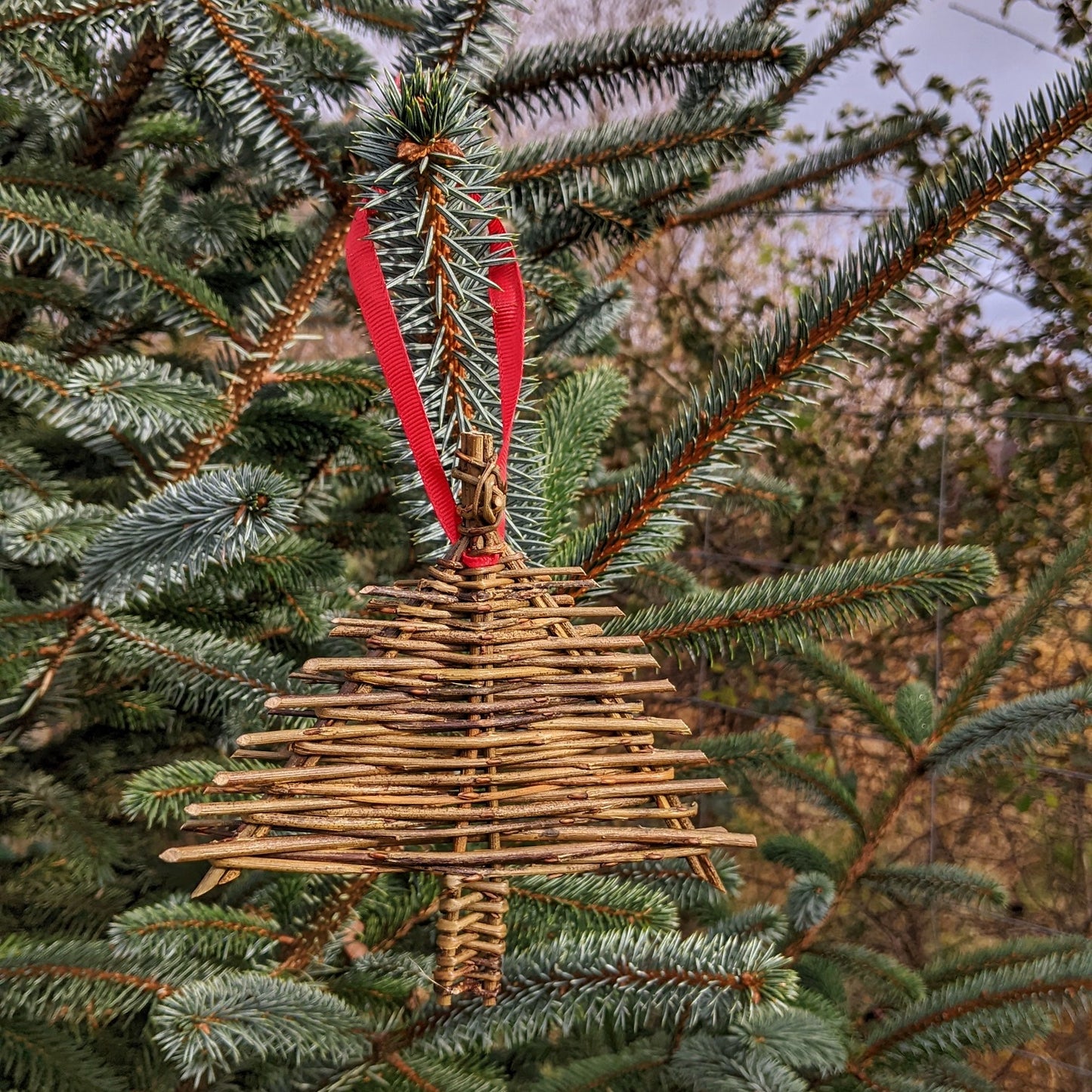 Willow Christmas Tree Hanging Decoration