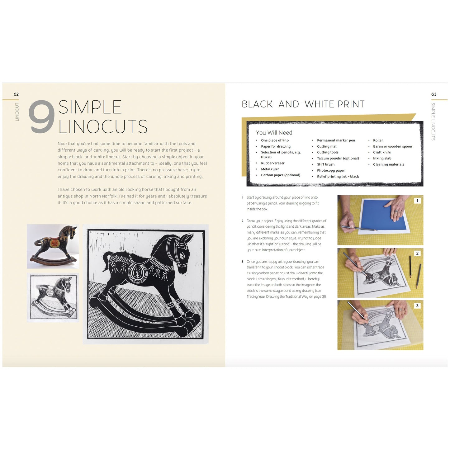 Linocut - A Creative Guide to Making Beautiful Prints - Book