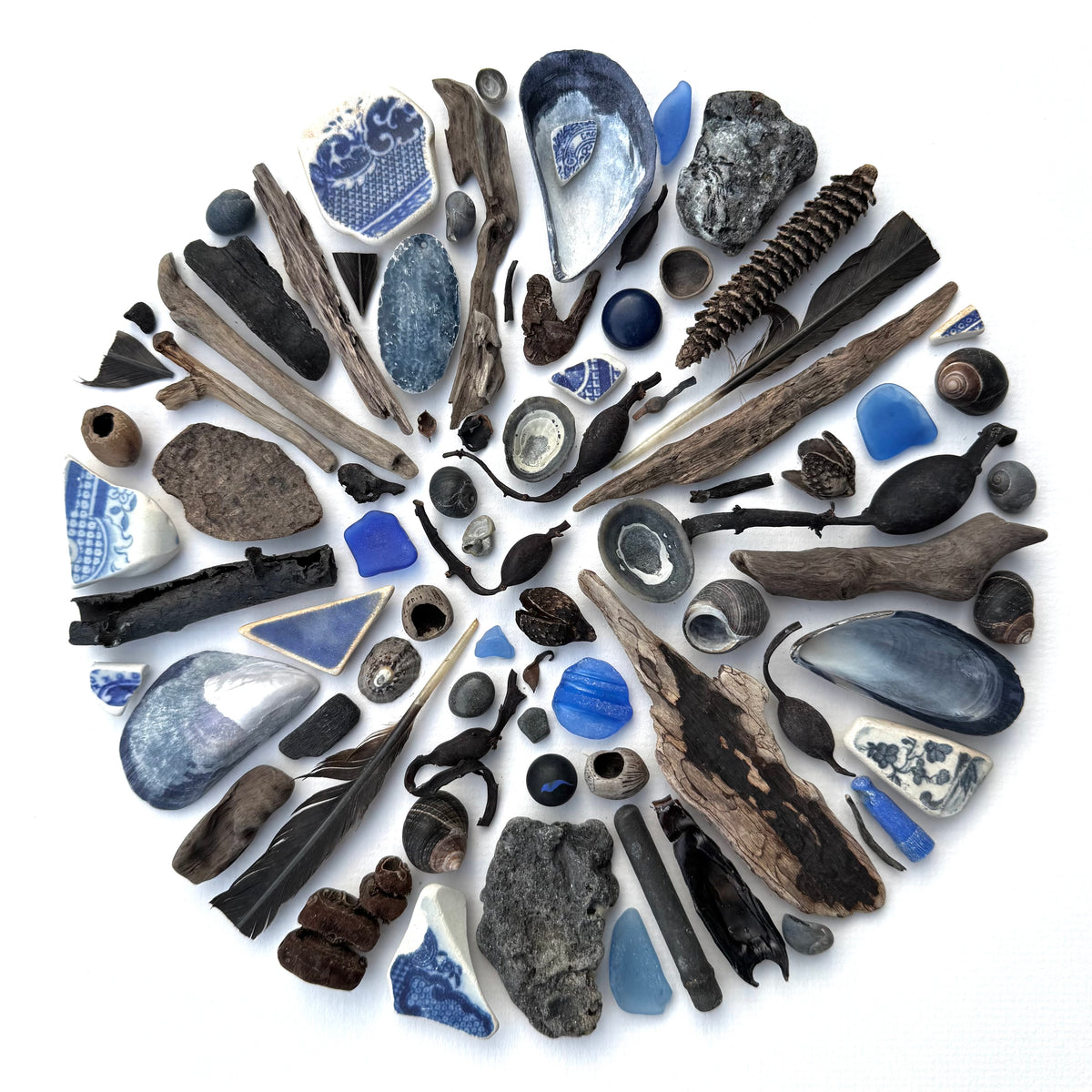 Shadow Box (Medium) - Seaglass, Sea Pottery and Sea Plastic