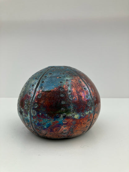 Raku Sea Urchins - Sea Green and Copper