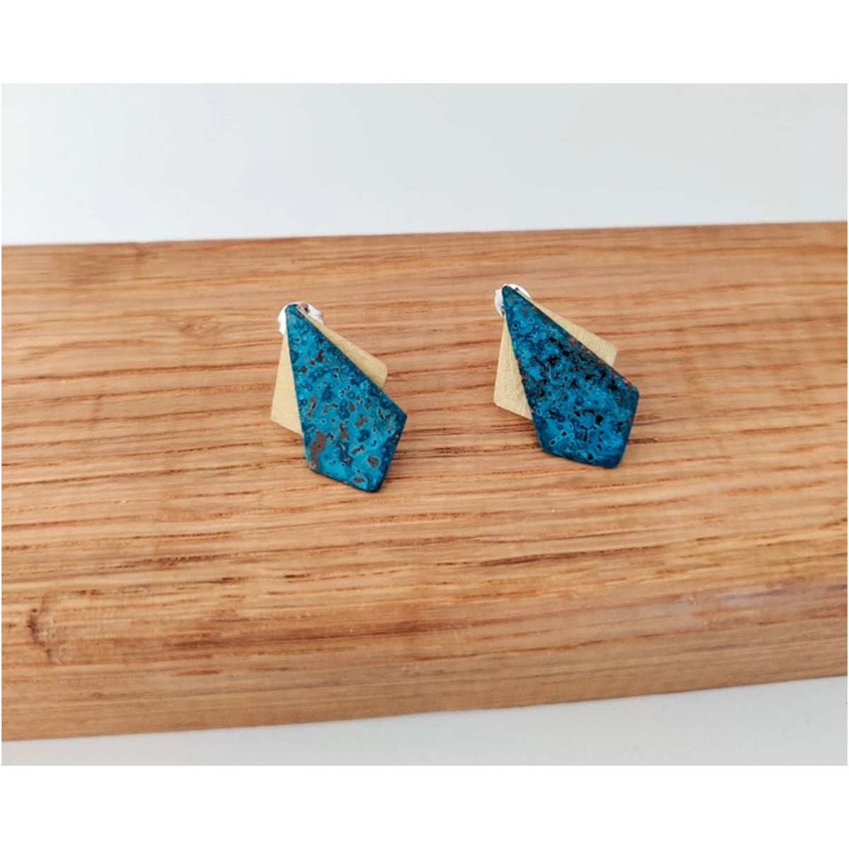 Art Deco Stud Earrings - Large