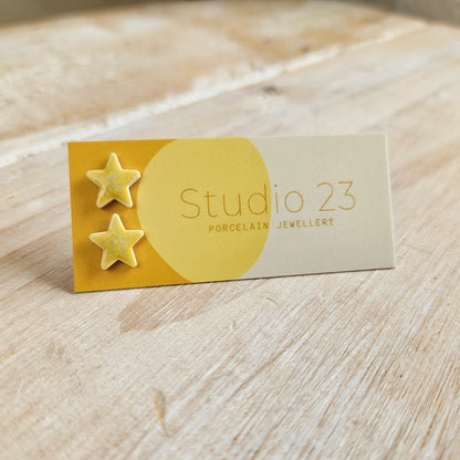 Ceramic Star Stud Earrings