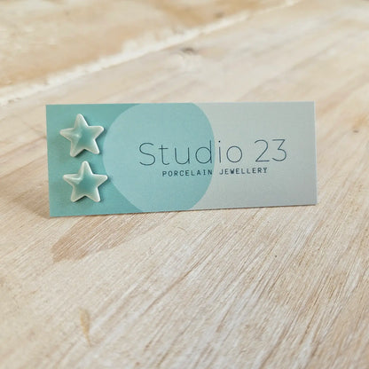 Ceramic Star Stud Earrings