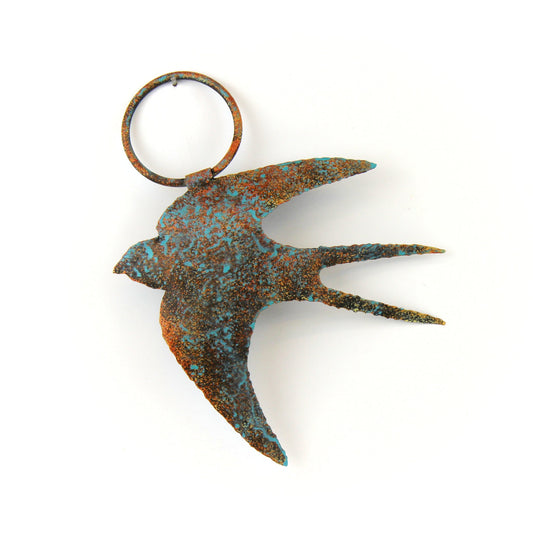 Tin Swallow with Verdigris