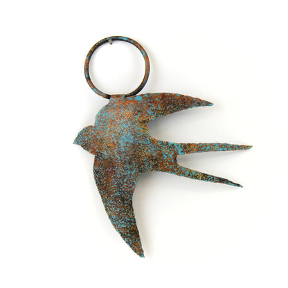 Tin Swallow with Verdigris
