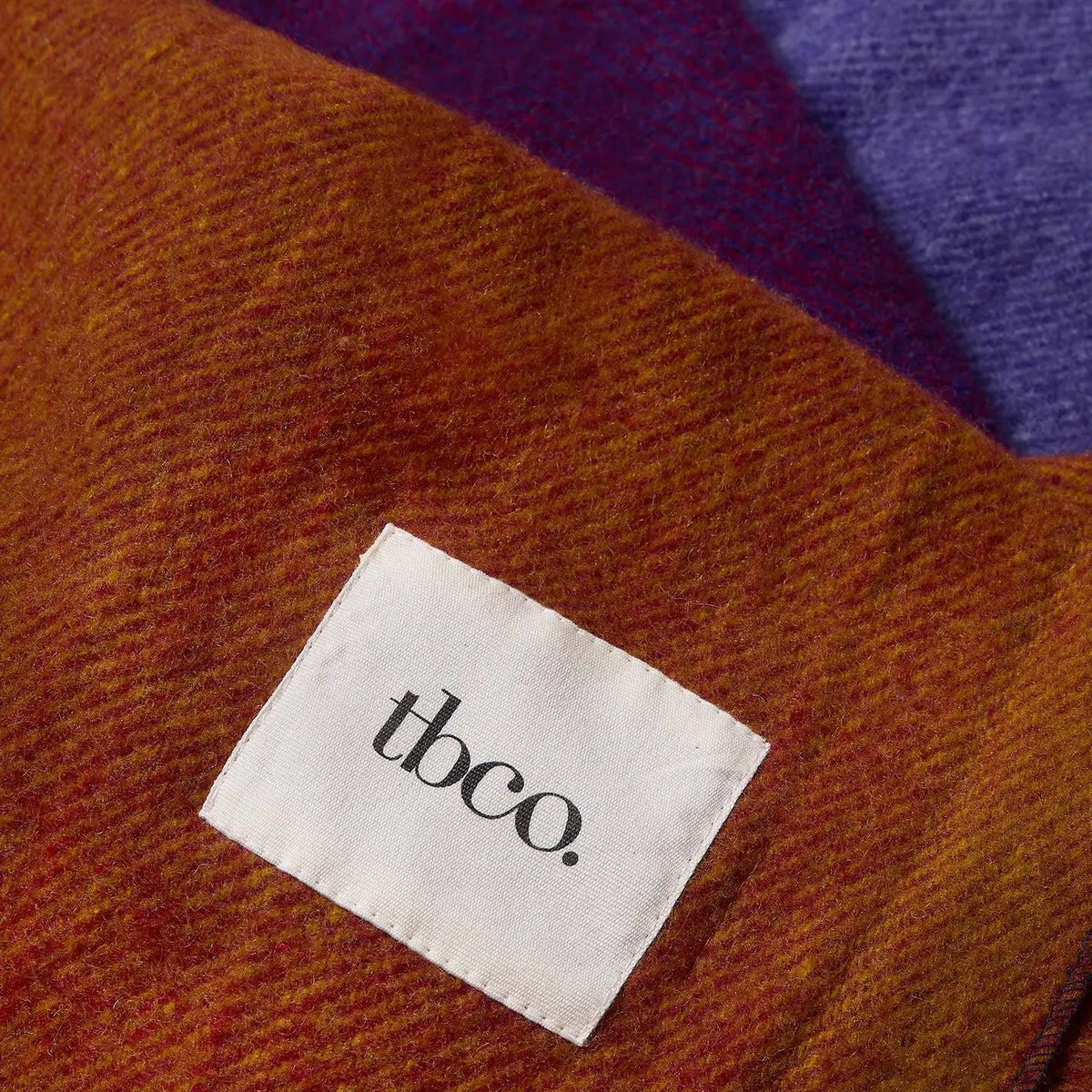 Recycled Wool Blanket - Rust Block