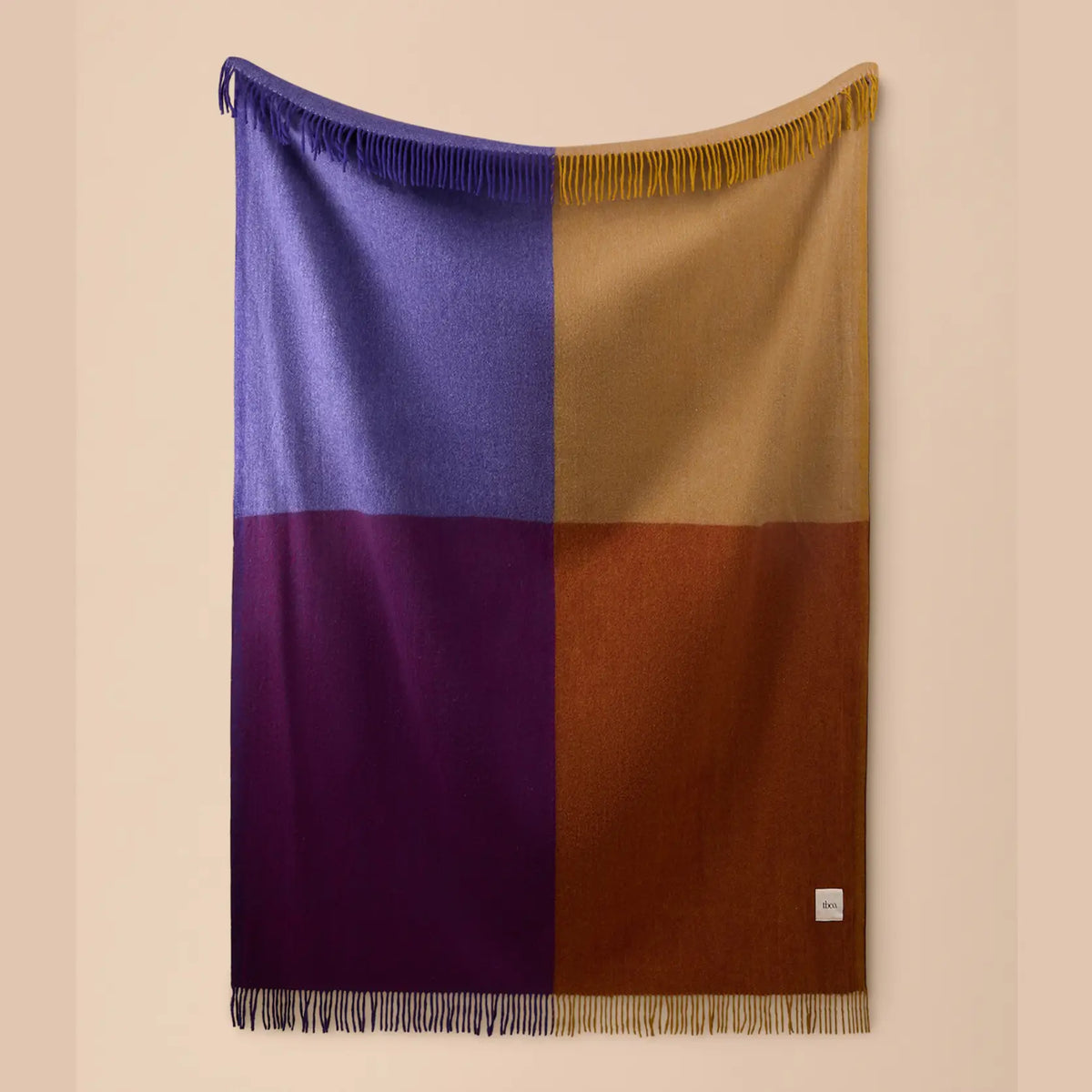 Recycled Wool Blanket - Rust Block