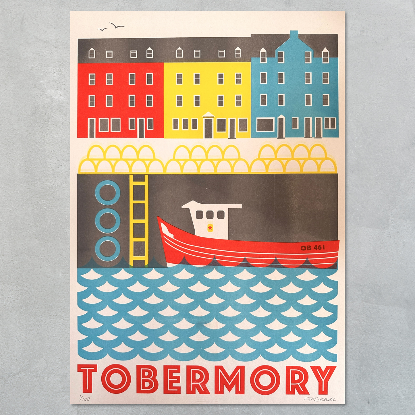 Tobermory Risograph Print