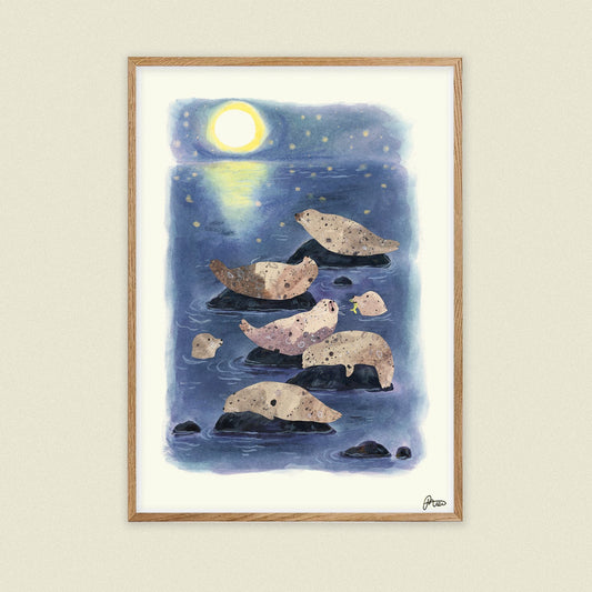 Howling Seals - A4 Print