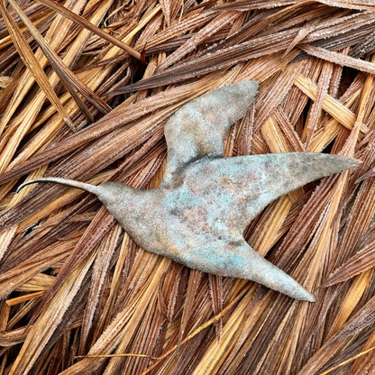 Tin Curlew with Verdigris